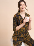 Regal Leaf - Silk Lounge Night Suit