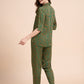 Auric Leaves - Silky Lounge Night Suit