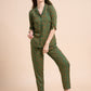 Auric Leaves - Silky Lounge Night Suit