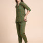 Auric Leaves - Silky Lounge Night Suit