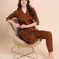 Fiery Dreams - Silky Lounge Night Suit
