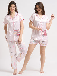 Super Cool Today - Silky Lounge Night Suit