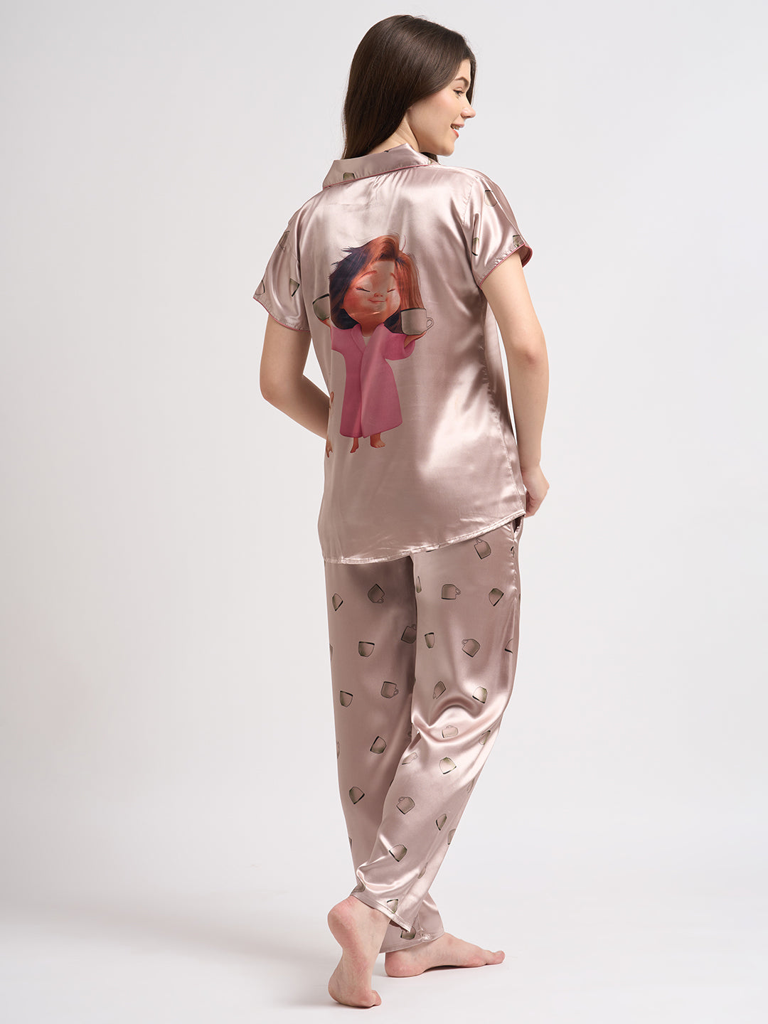 Morning Brew - Silky Lounge Night Suit