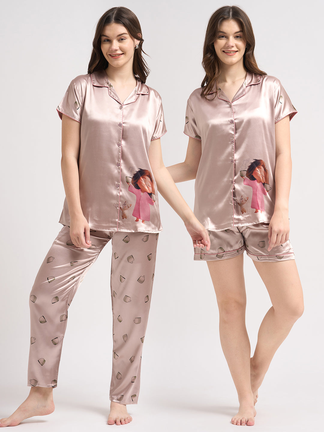 Morning Brew - Silky Lounge Night Suit