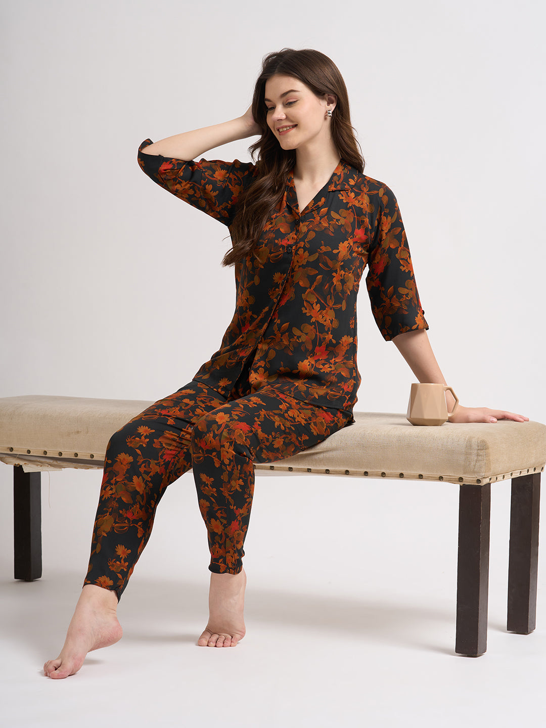 Ivy Dreams - Silky Lounge Night Suit