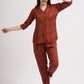 Crimson Love - Silky Lounge Night Suit
