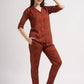 Crimson Love - Silky Lounge Night Suit