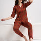 Crimson Love - Silky Lounge Night Suit