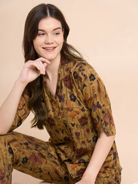 Butterfly Bloom - Silky Lounge Night Suit