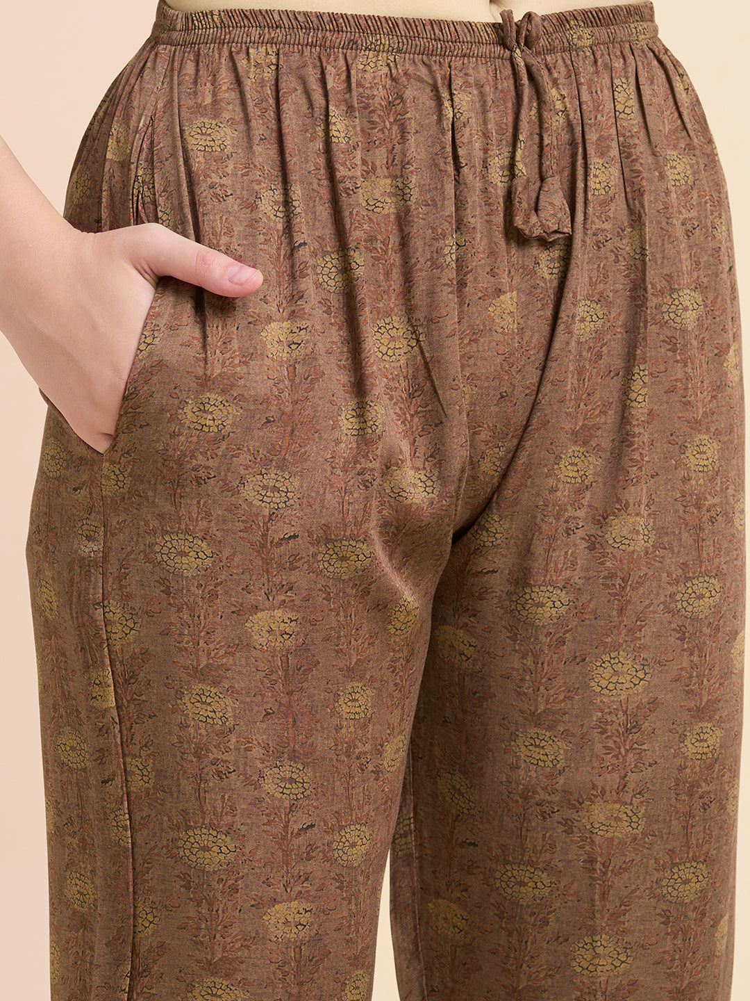 Botanical Drift - Silky Lounge Night Suit