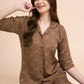 Botanical Drift - Silky Lounge Night Suit