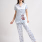 Cap-On Dreamer - Silky Lounge Night Suit