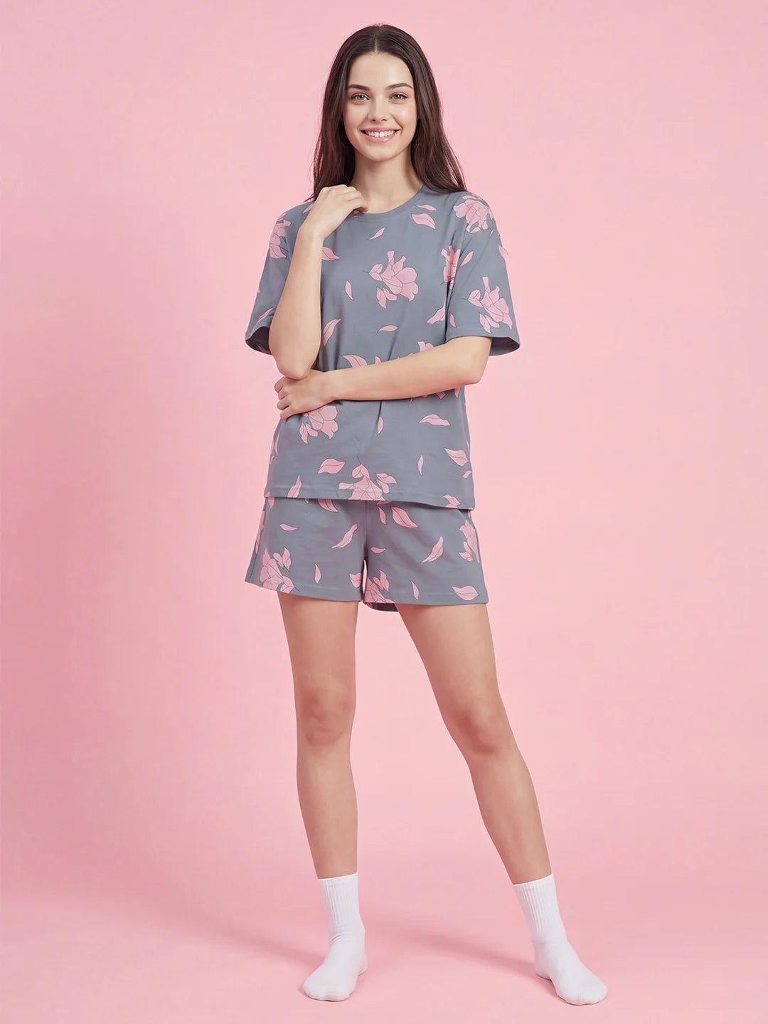 Flying Petals - Pure Cotton Night Suit