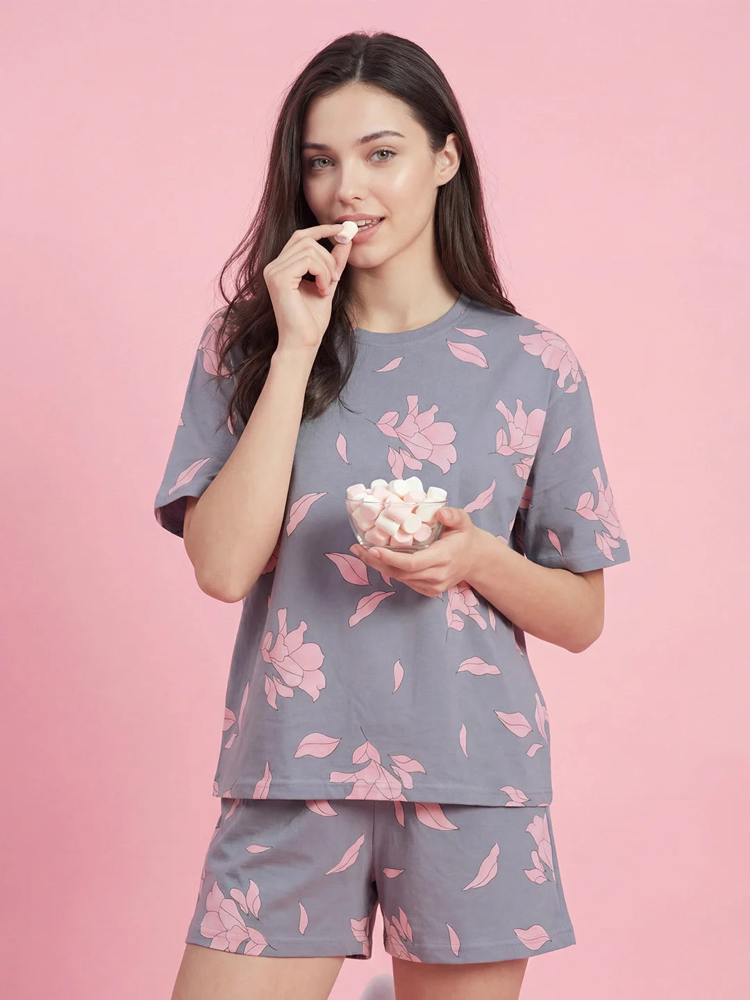 Flying Petals - Pure Cotton Night Suit