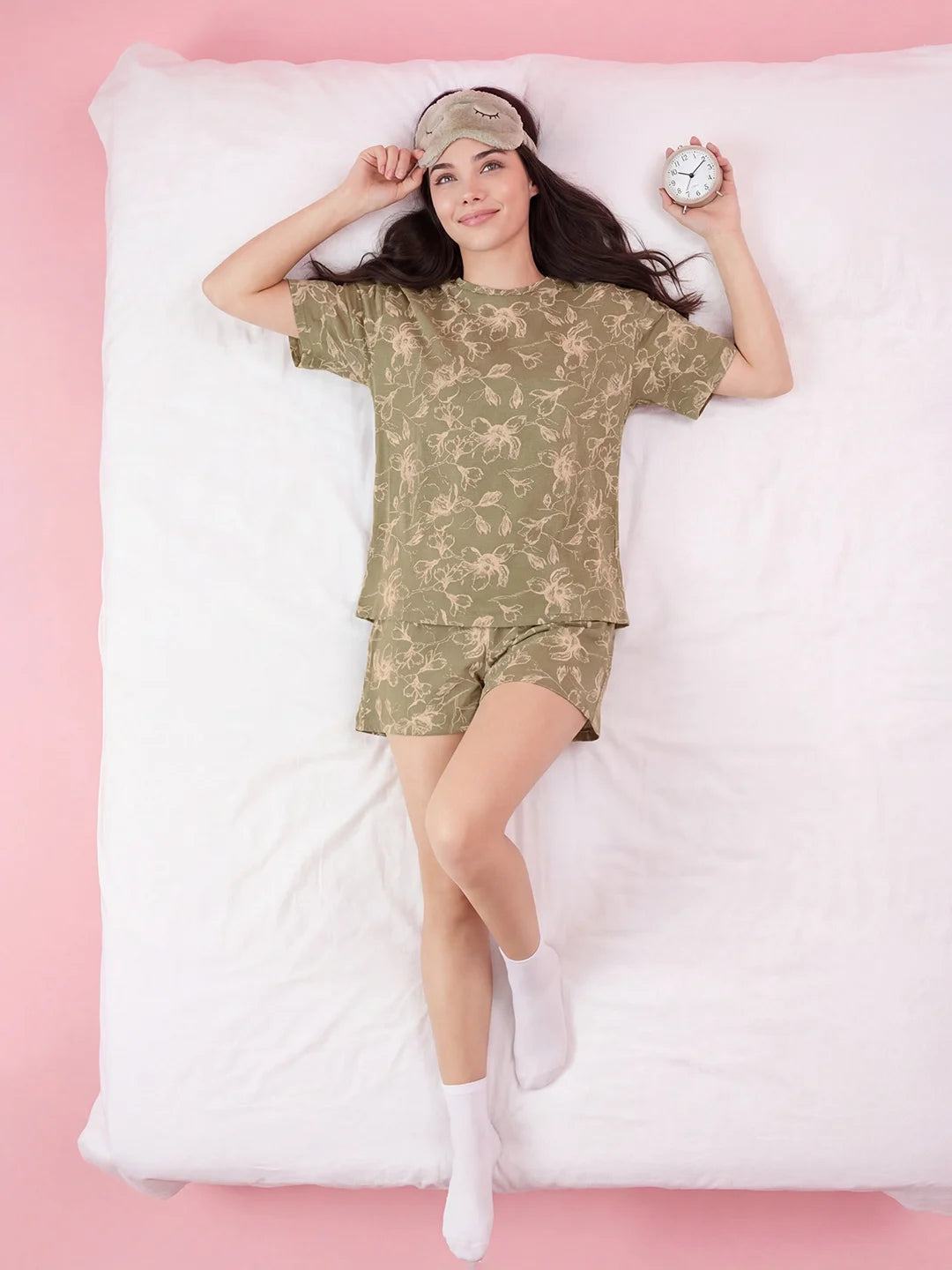 Olive Rush - Pure Cotton Night Suit