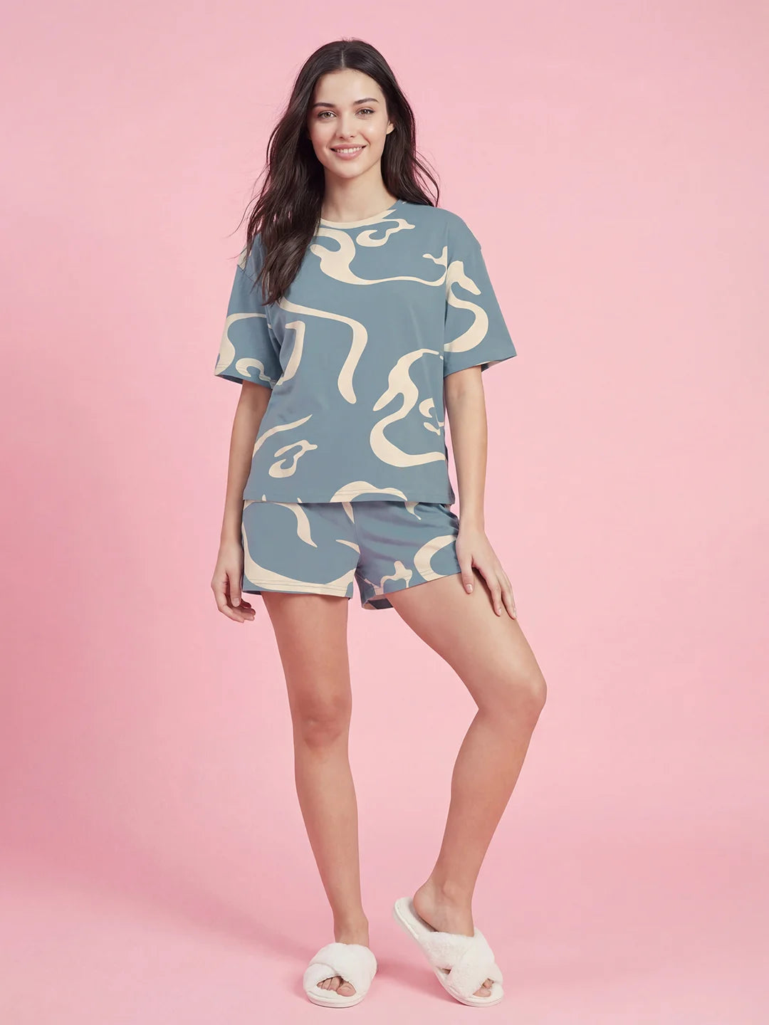 Urban Mosaic - Pure Cotton Night Suit