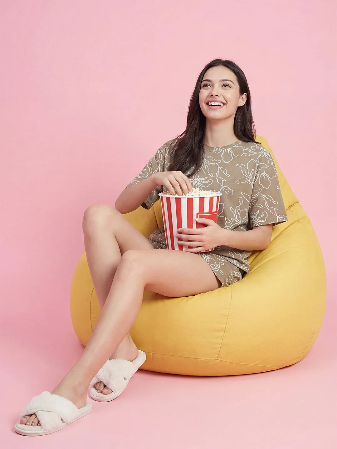 Cocoa Mist - Pure Cotton Night Suit