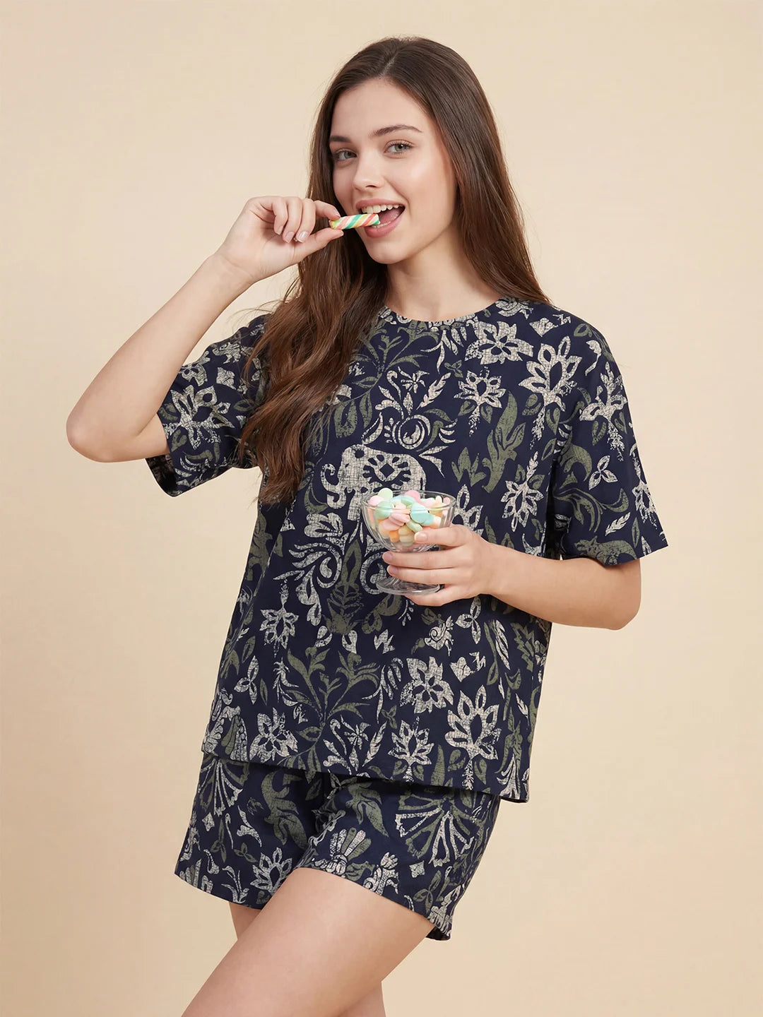 Abstract Art - Pure Cotton Night Suit