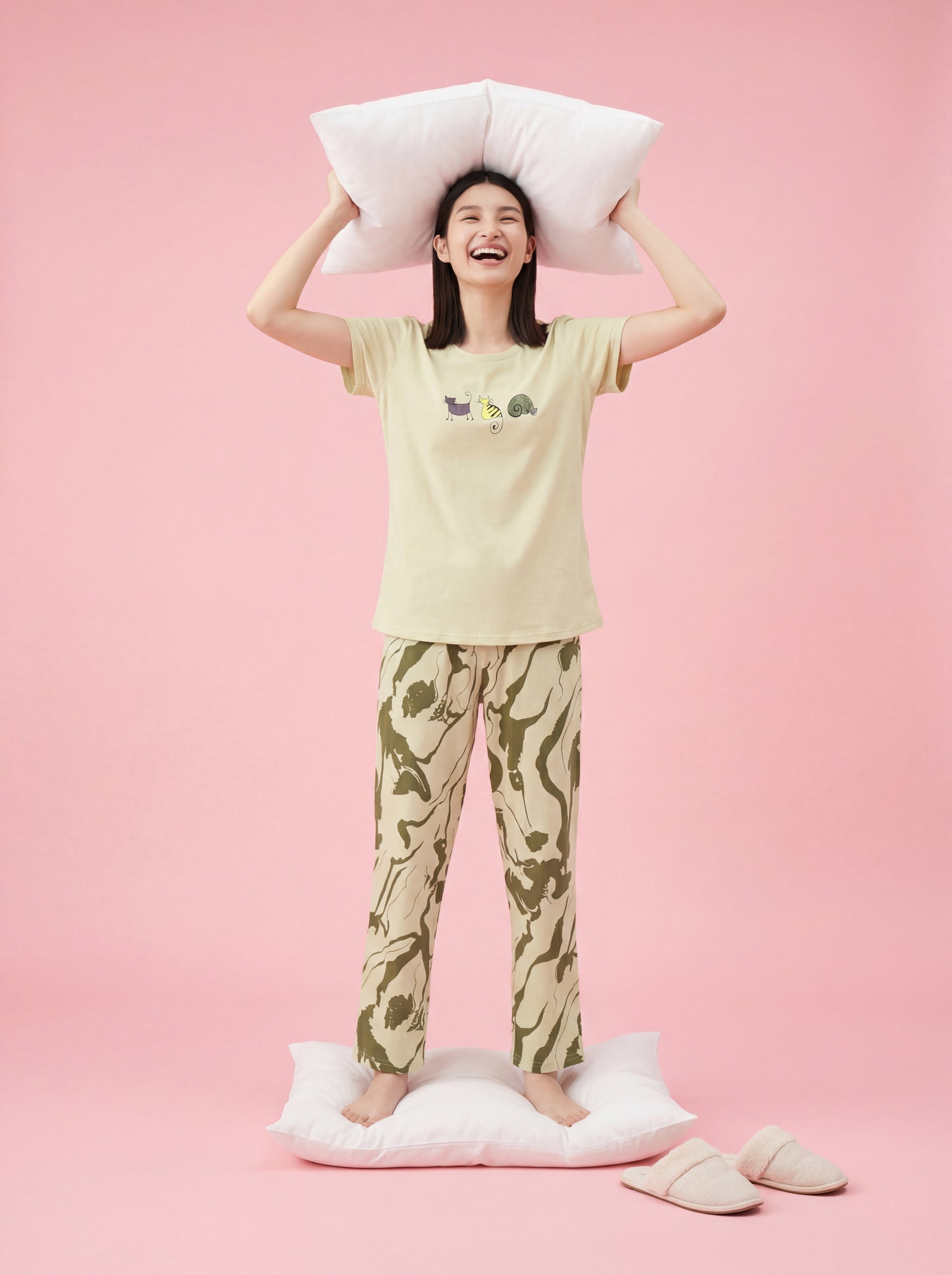 Lazy Animal - Cotton Lounge Night Suit