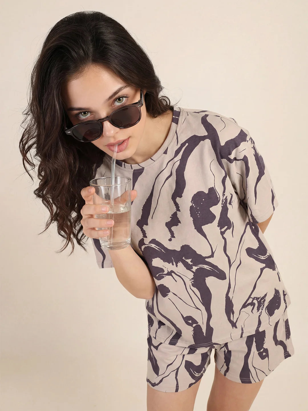 Beige Blush - Pure Cotton Night Suit