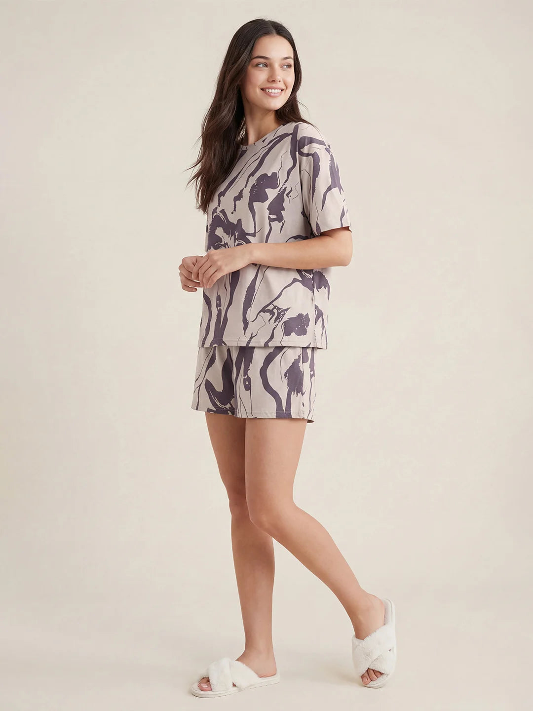 Beige Blush - Pure Cotton Night Suit