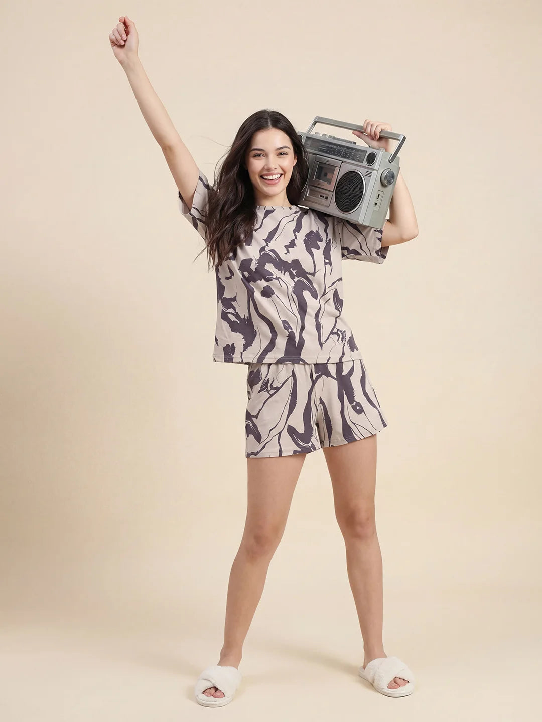 Beige Blush - Pure Cotton Night Suit