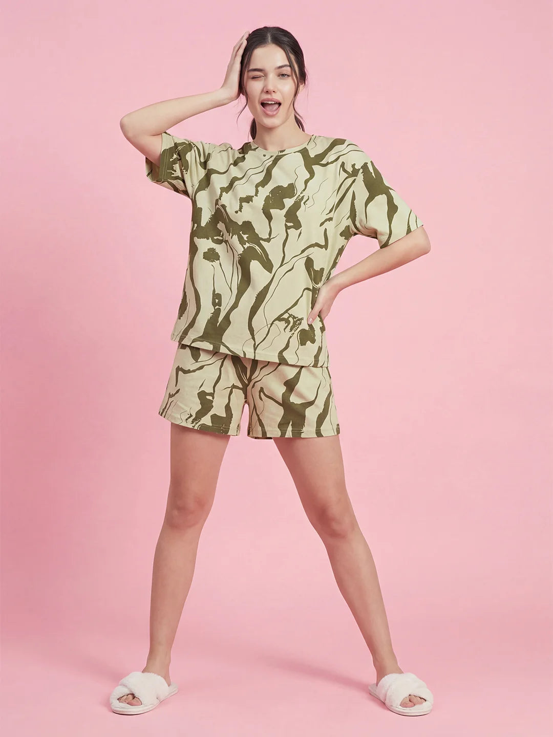 Marble Noir - Pure Cotton Night Suit