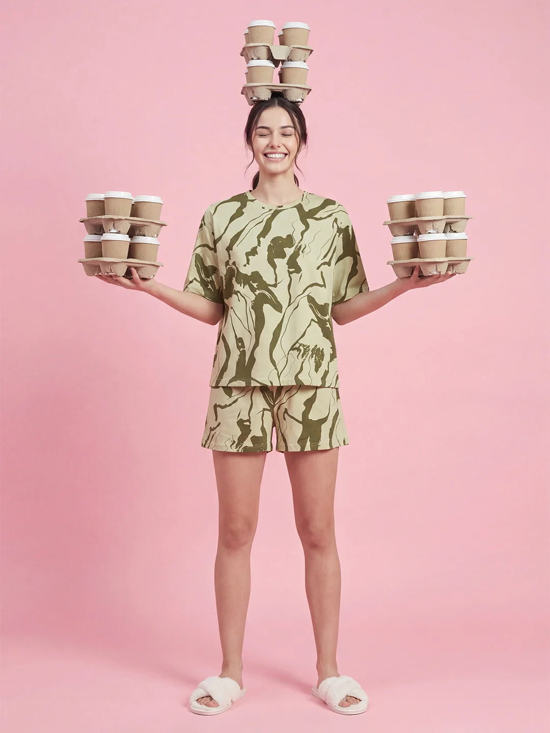 Marble Noir - Pure Cotton Night Suit