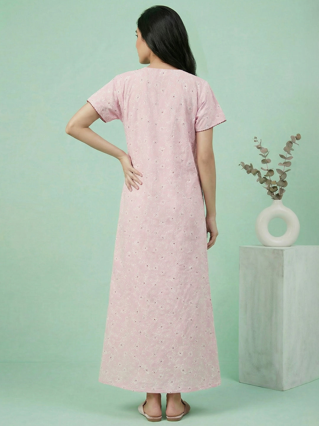 Alpine - Elegant Printed Maxi Nightdress