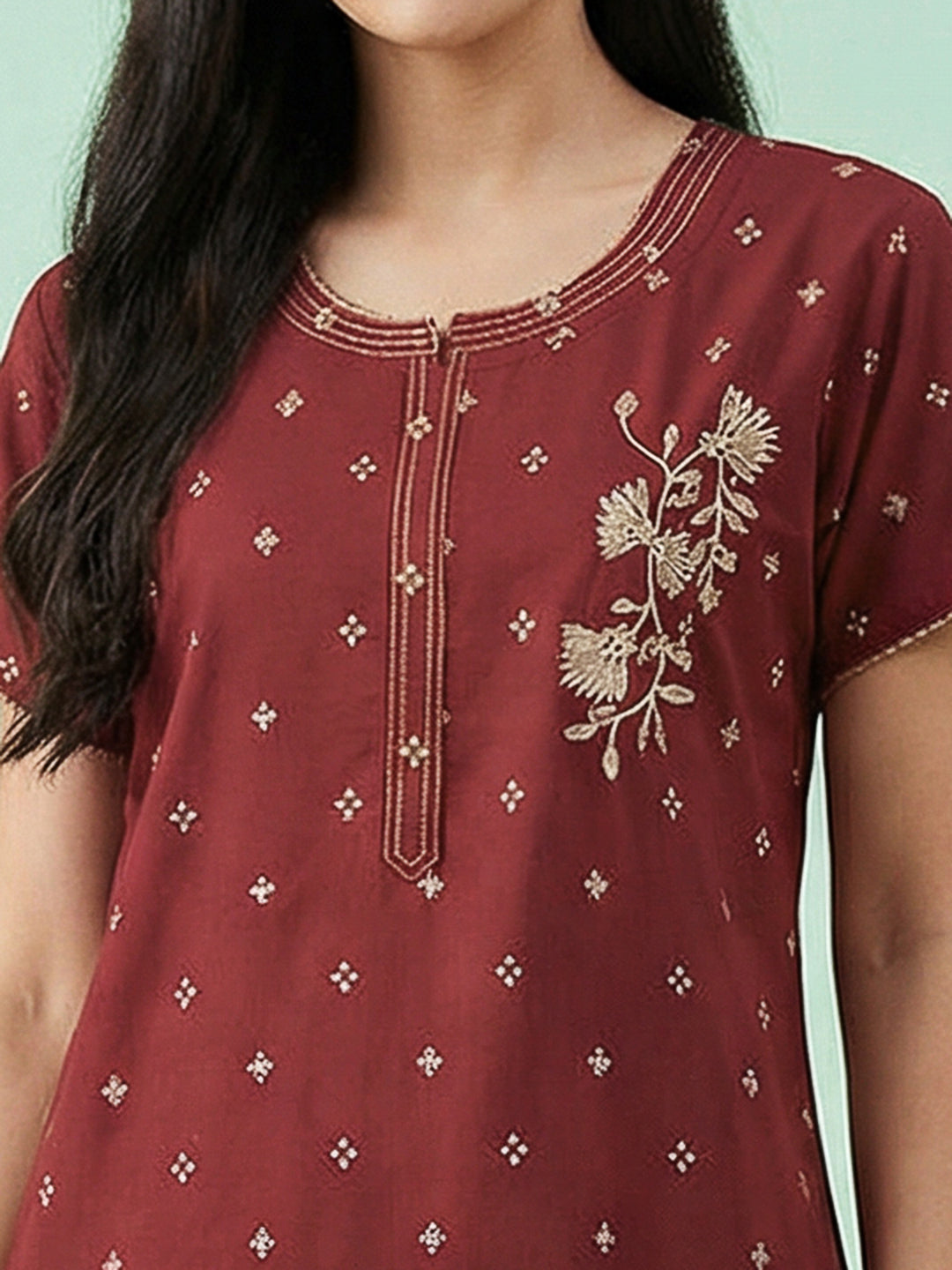 Alpine - Maxi with Embroidered Neckline