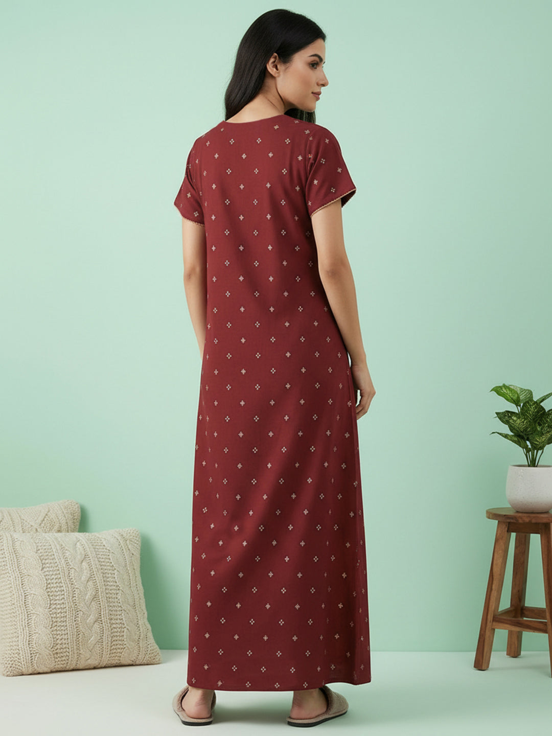 Alpine - Maxi with Embroidered Neckline