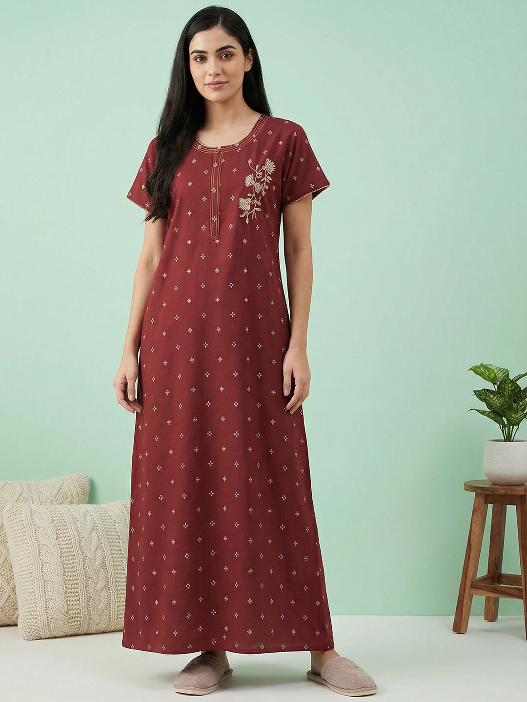 Alpine - Maxi with Embroidered Neckline