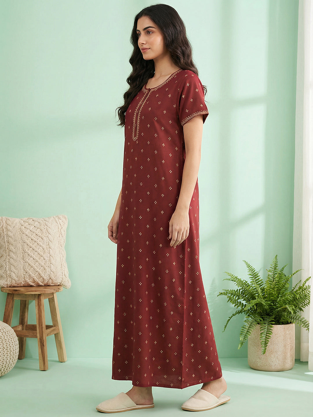 Alpine - Maxi with Embroidered Neckline