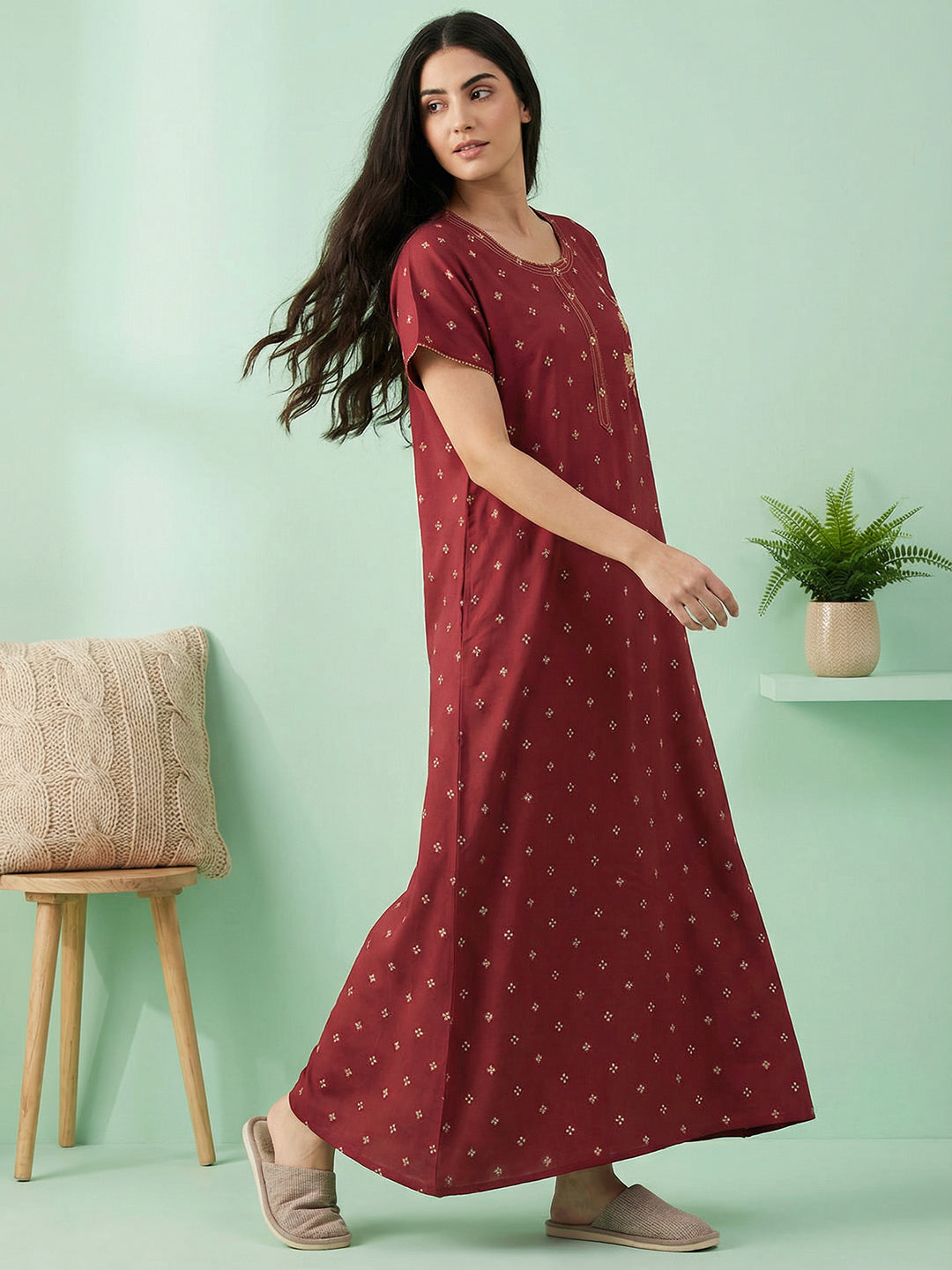 Alpine - Maxi with Embroidered Neckline