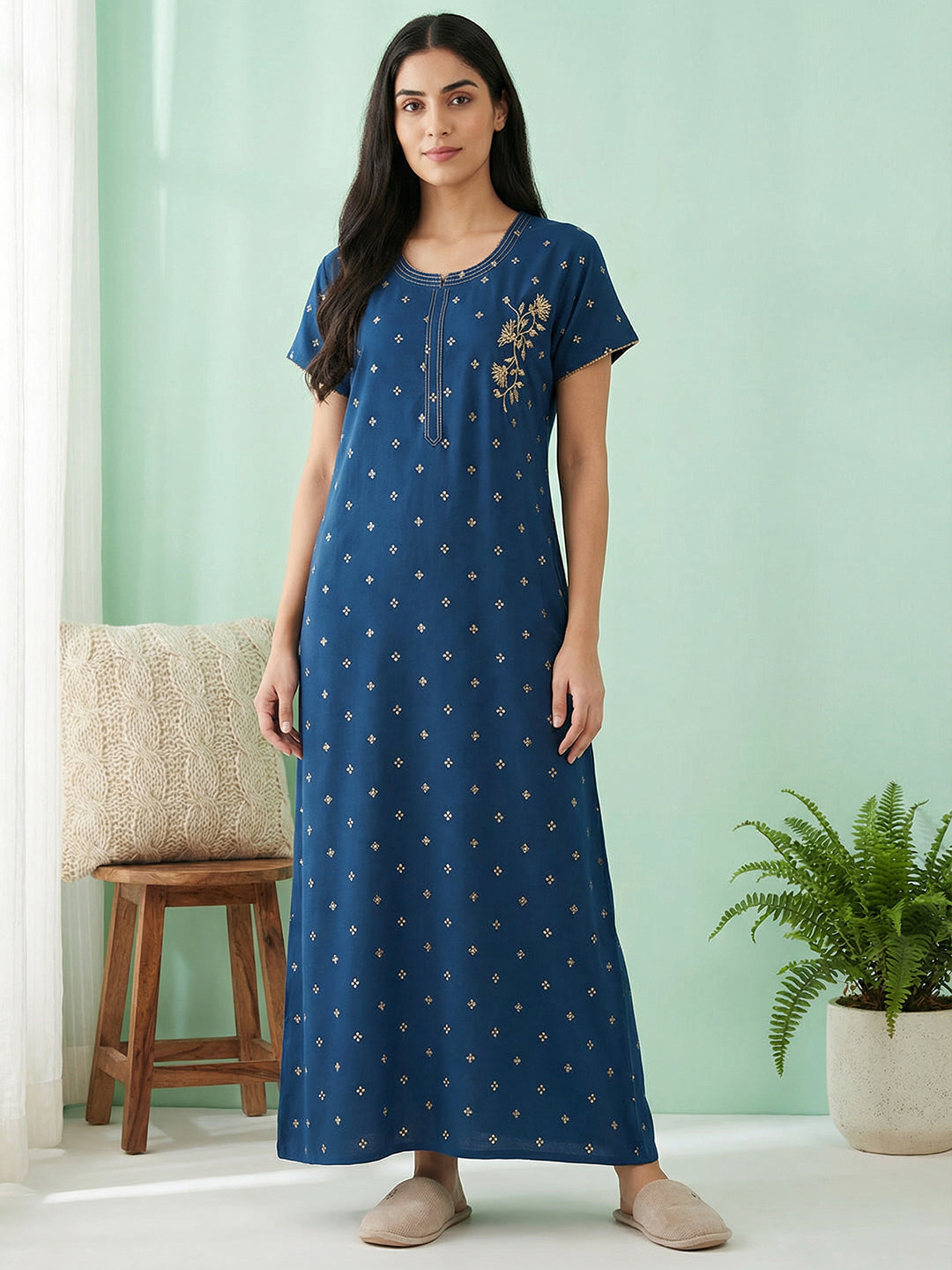 Alpine - Maxi with Embroidered Neckline