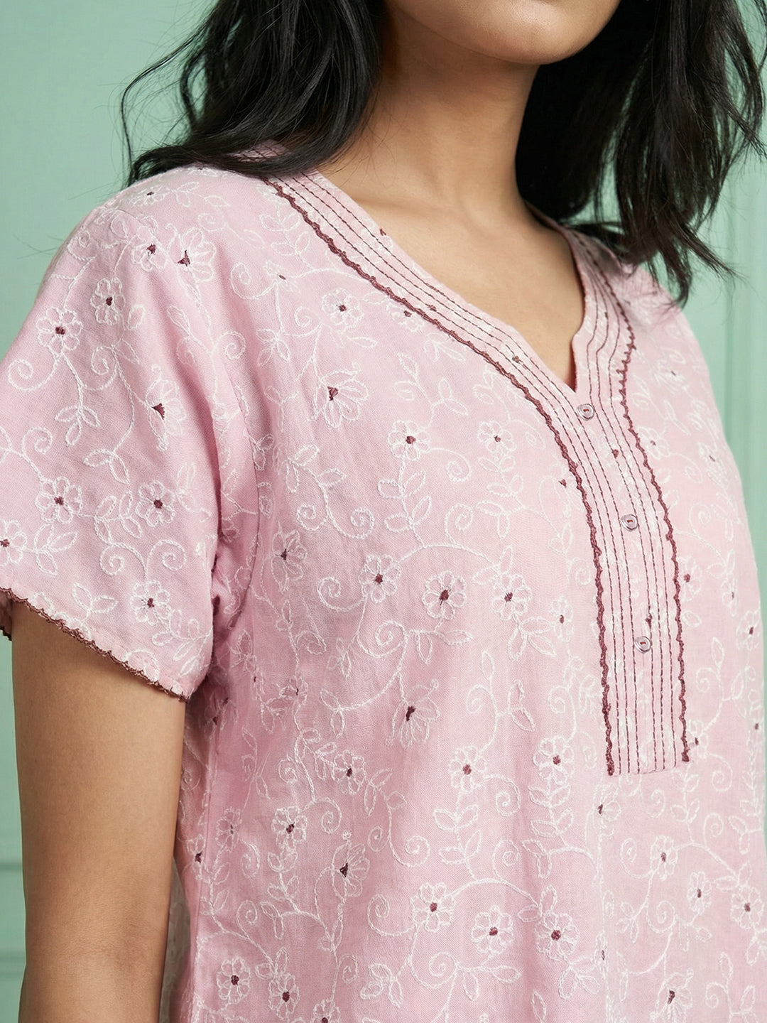 Alpine - Elegant Printed Maxi Nightdress