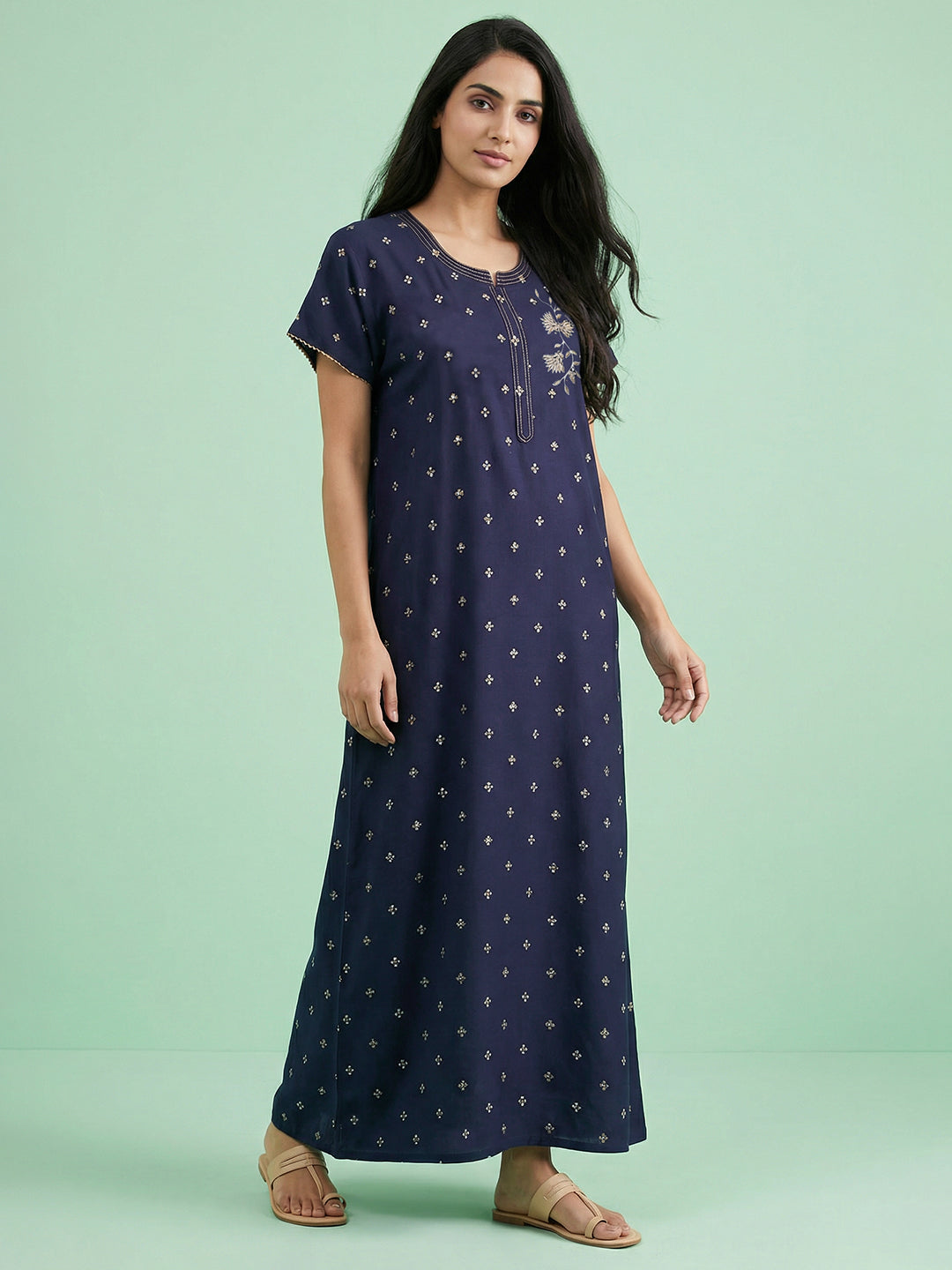 Alpine - Maxi with Embroidered Neckline