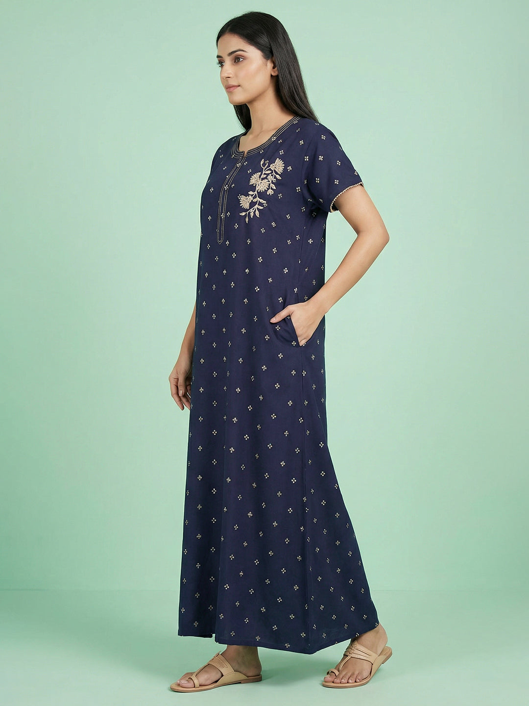 Alpine - Maxi with Embroidered Neckline