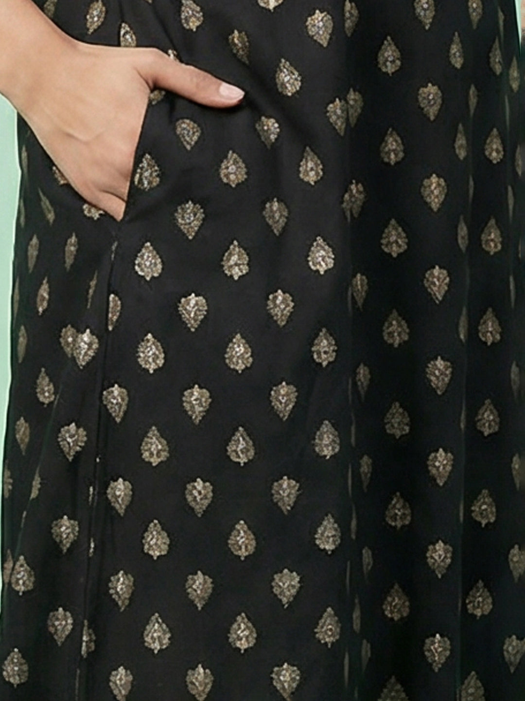 Alpine - Maxi Nightdress with Embroidered V-slit Neckline