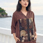 Stone Canvas Satin Night Co-ord Set