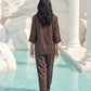 Rouge Frame Satin Night Co-ord Set