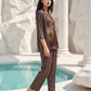 Rouge Frame Satin Night Co-ord Set