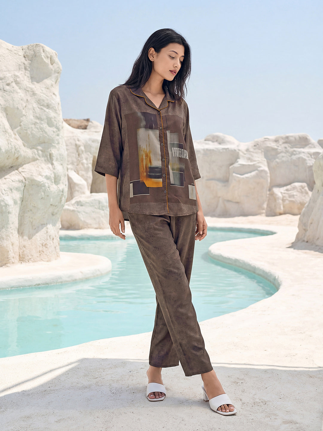 Desert Muse Satin  Co-ord Set