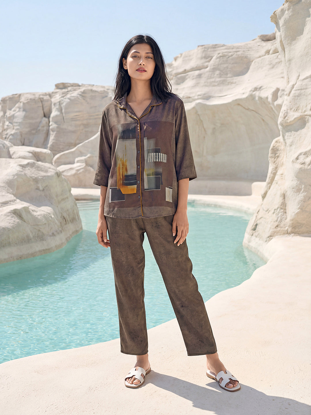 Desert Muse Satin  Co-ord Set