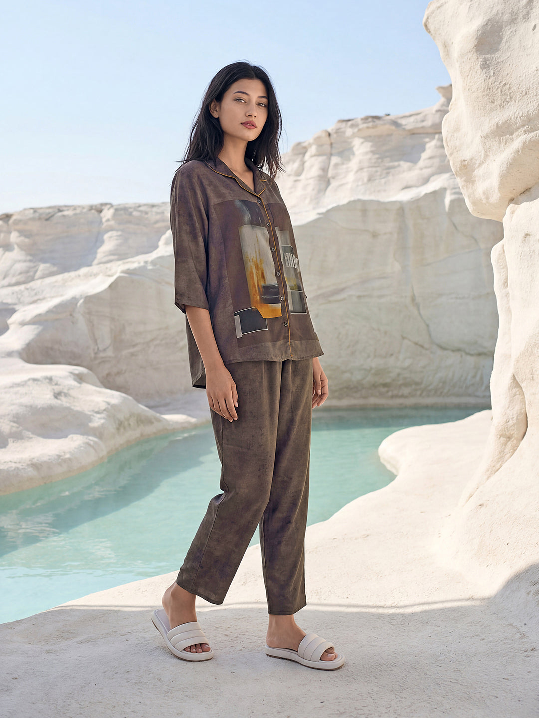 Desert Muse Satin  Co-ord Set