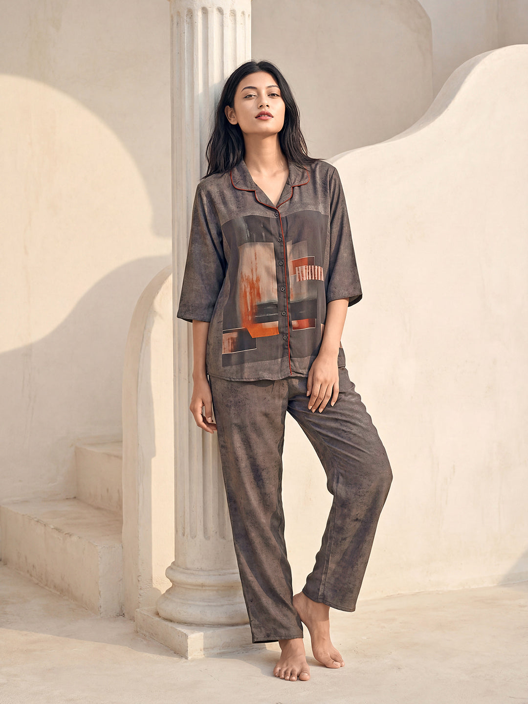 Desert Muse Satin  Co-ord Set