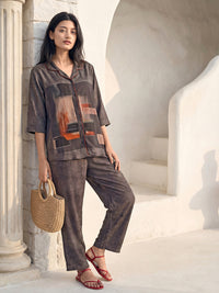 Desert Muse Satin  Co-ord Set