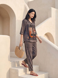 Desert Muse Satin  Co-ord Set