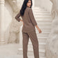 Olive Mosaic Satin Night Co-ord Set