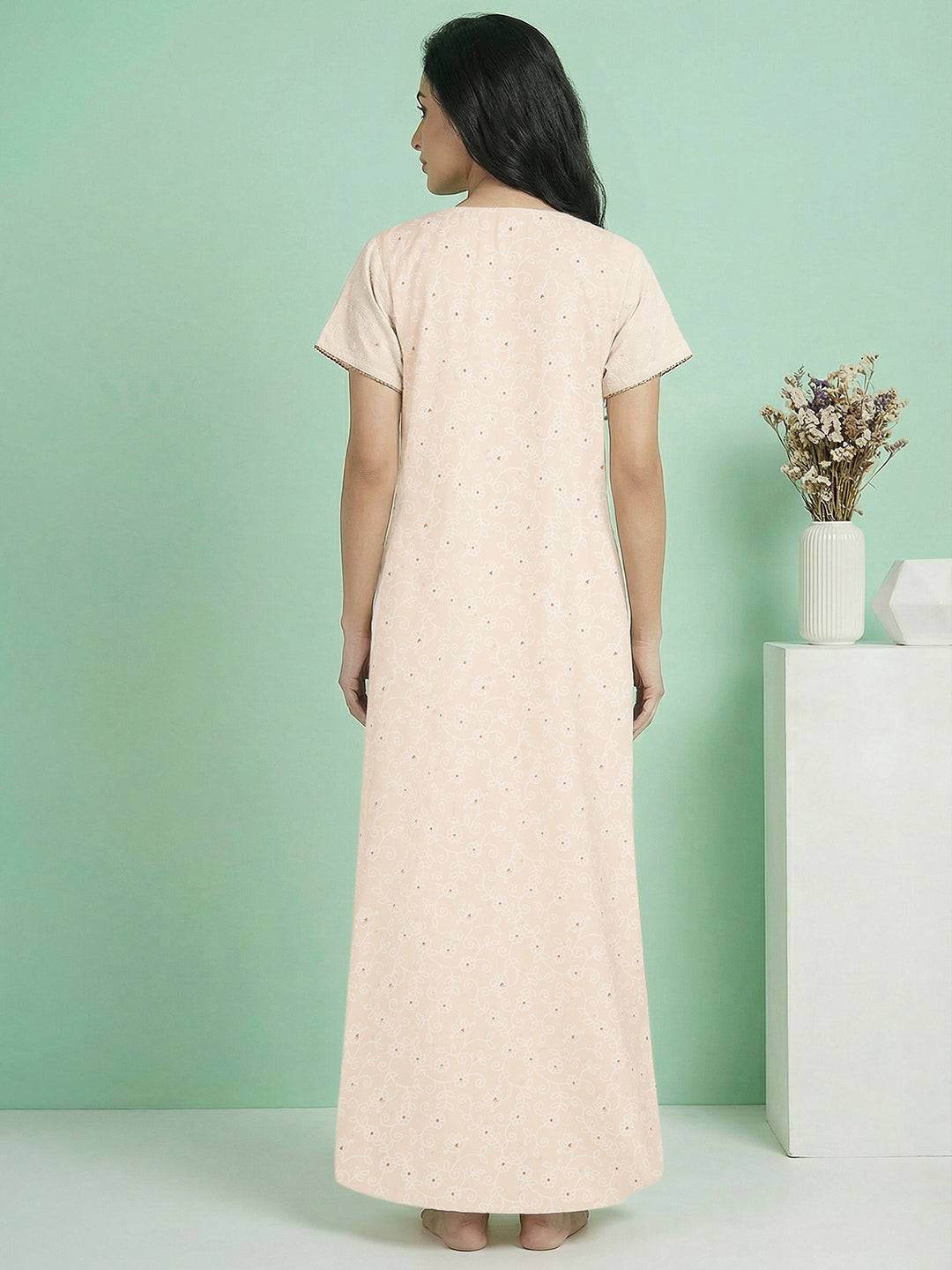 Alpine - Elegant Printed Maxi Nightdress